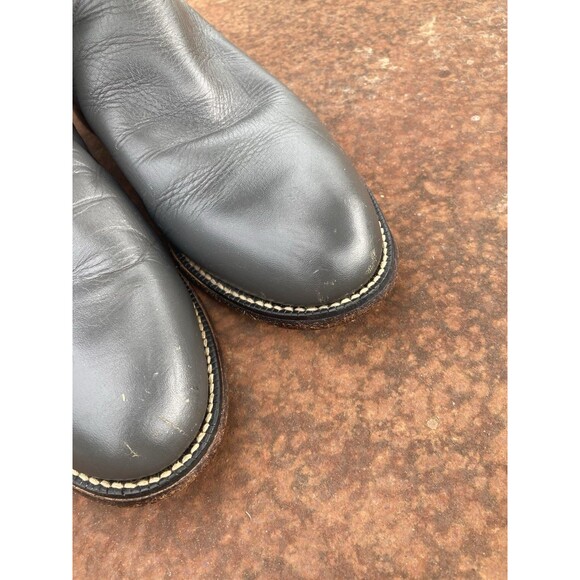 TONY LAMA Mens Boots 8.5 D Gray All Leather Ropers Cowboy Western 7703M Vintage - Picture 5 of 12